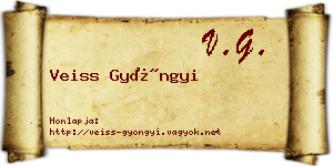 Veiss Gyöngyi névjegykártya