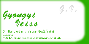 gyongyi veiss business card